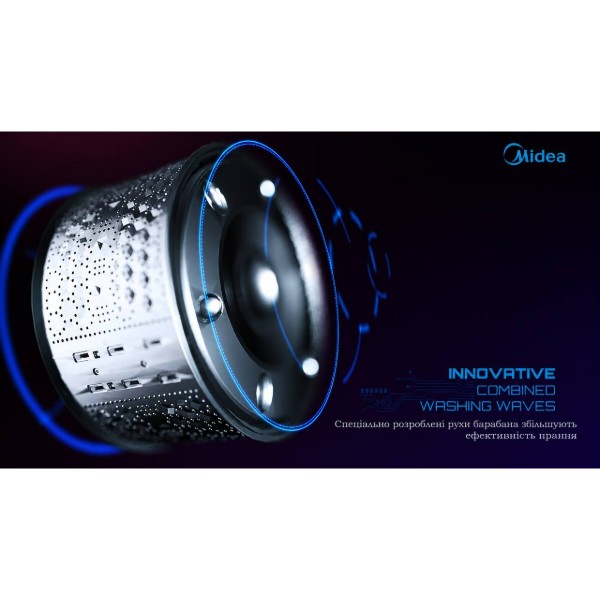 Фото - Пральна машина Midea MF100T60B/W-UA